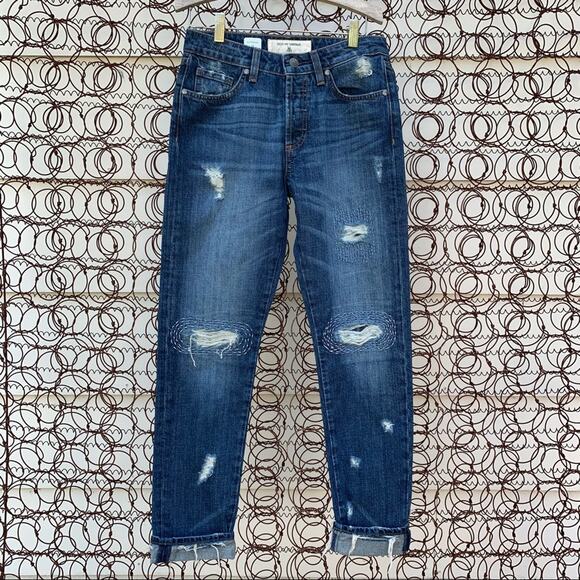 Miss Me Vintage Boyfriend Fit Eagle Jeans distressed ankle Size 26 - Picture 2 of 7